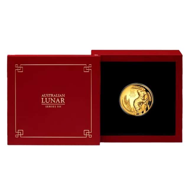 2020 1 oz Proof Gold Lunar Year of The Mouse / Rat Australian Perth Mint (w/Box & COA)
