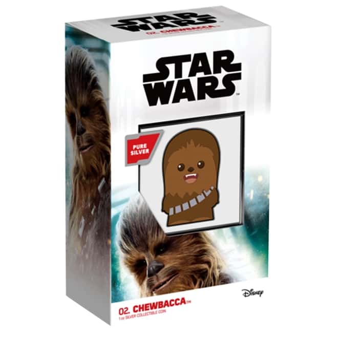 2020 1 oz Colorized Silver Star Wars - Chewbacca - Niue Chibi Coin Collection (w/Box & COA)