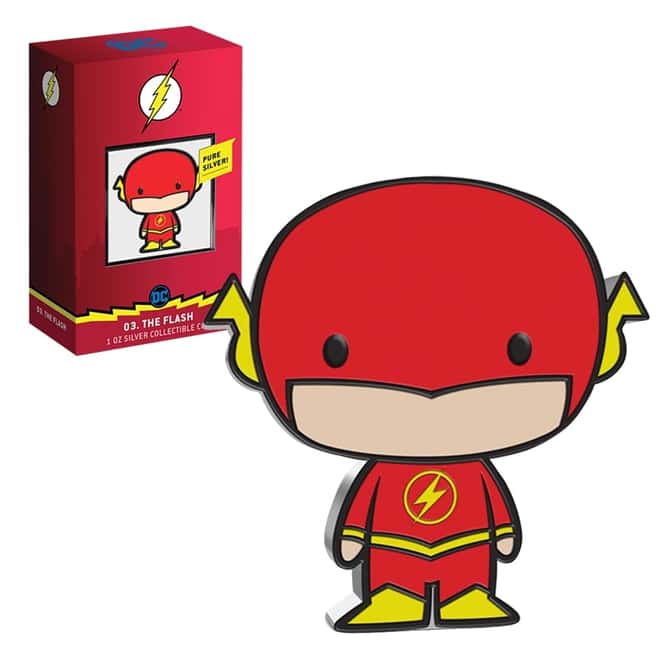 2020 1 oz Colorized Silver DC Comics - The Flash - Niue Chibi Coin Collection (w/Box & COA)