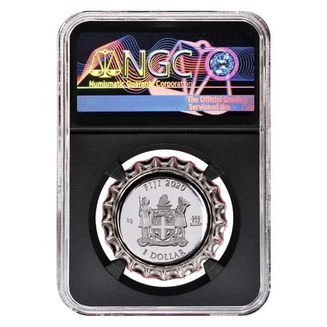 2020 6 gram Fiji Coca-Cola Taiwan Bottle Cap $1 Proof Silver Coin NGC PF 70 Early Releases (Retro)