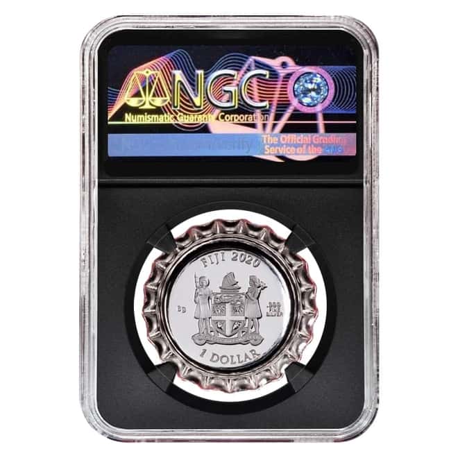 2020 6 gram Fiji Coca-Cola Russia Bottle Cap $1 Proof Silver Coin NGC PF 70 Early Releases (Retro)