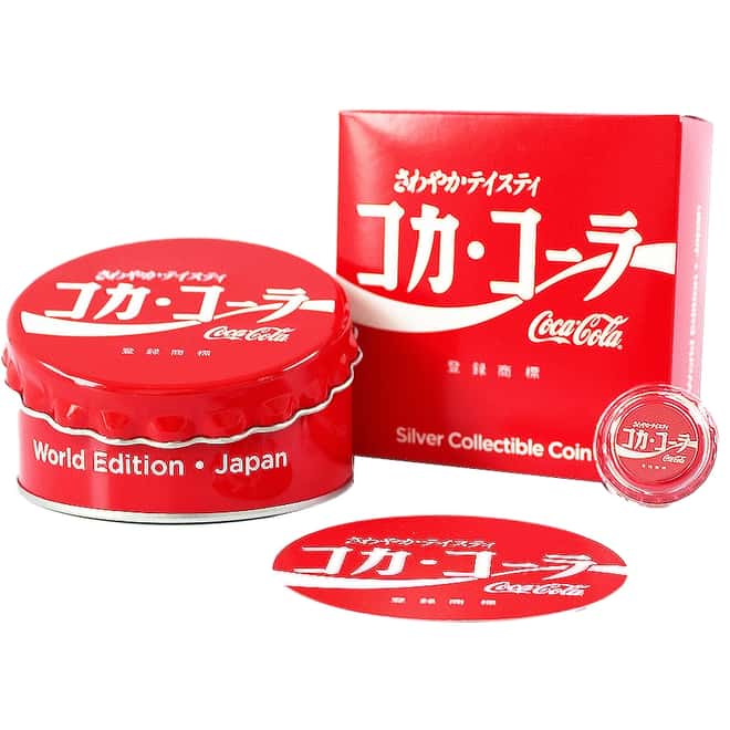 2020 6 gram Fiji Coca-Cola Japan Bottle Cap $1 Proof Silver Coin .999 Fine (w/Box & COA)