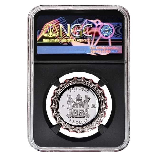 2020 6 gram Fiji Coca-Cola Japan Bottle Cap $1 Proof Silver Coin NGC PF 69 Early Releases (Retro)