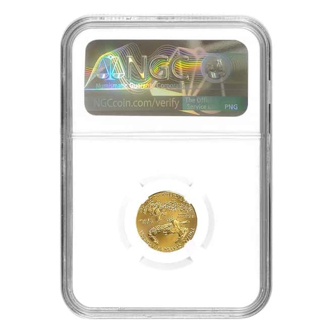 2020 1/10 oz Gold American Eagle NGC MS 70 ER (Ronald Reagan Facsimile Sign)
