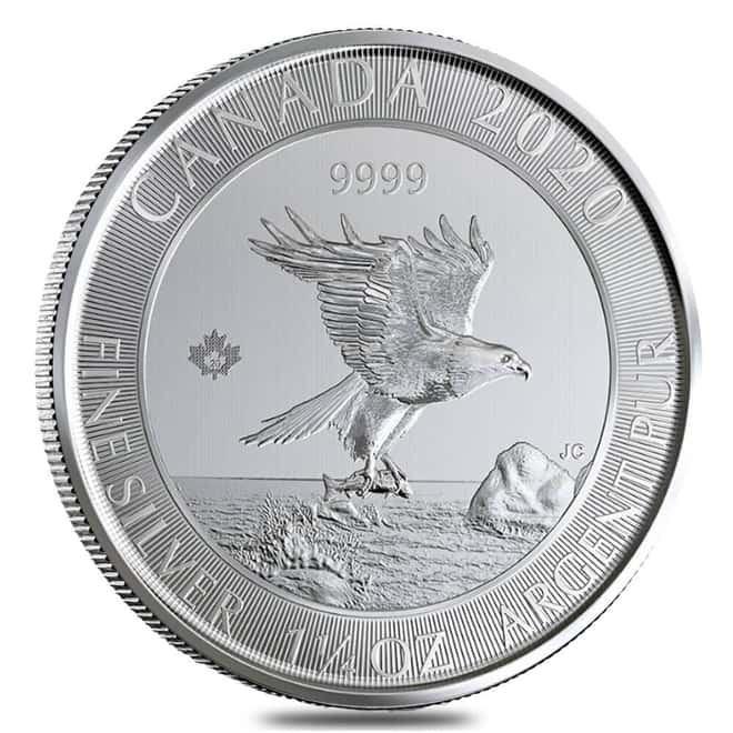 2020 1.25 oz Canada Bald Eagle Silver Coin .9999 Fine BU