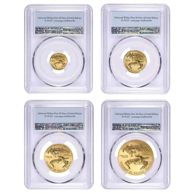 2020 1.85 oz Gold American Eagle 4-coin Set PCGS MS 69 First Strike