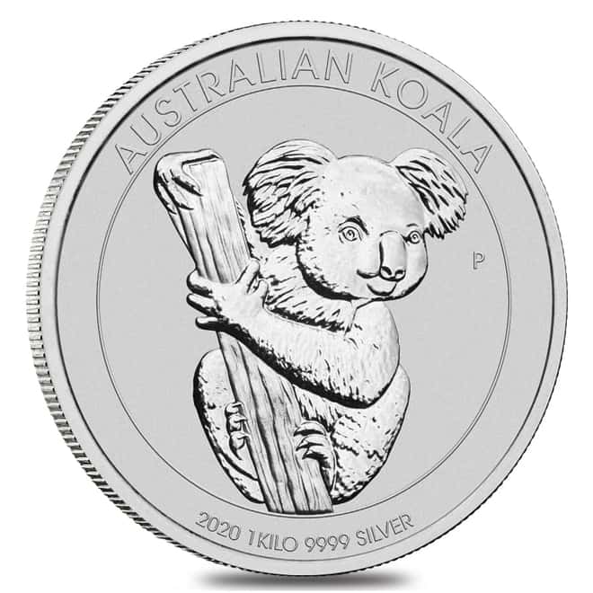 2020 1 Kilo Silver Australian Koala Perth Mint .9999 Fine BU In Cap