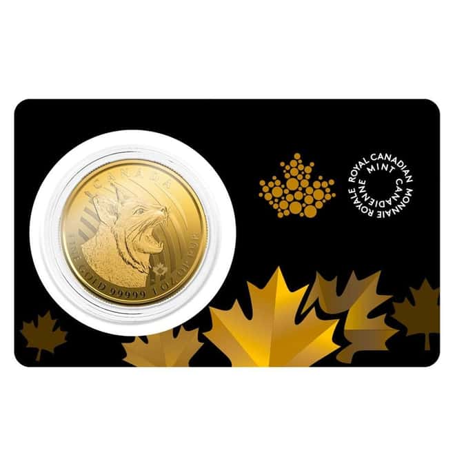2020 1 oz Canadian Gold Bobcat - Call of the Wild $200 .99999 Fine Gold (In Assay)