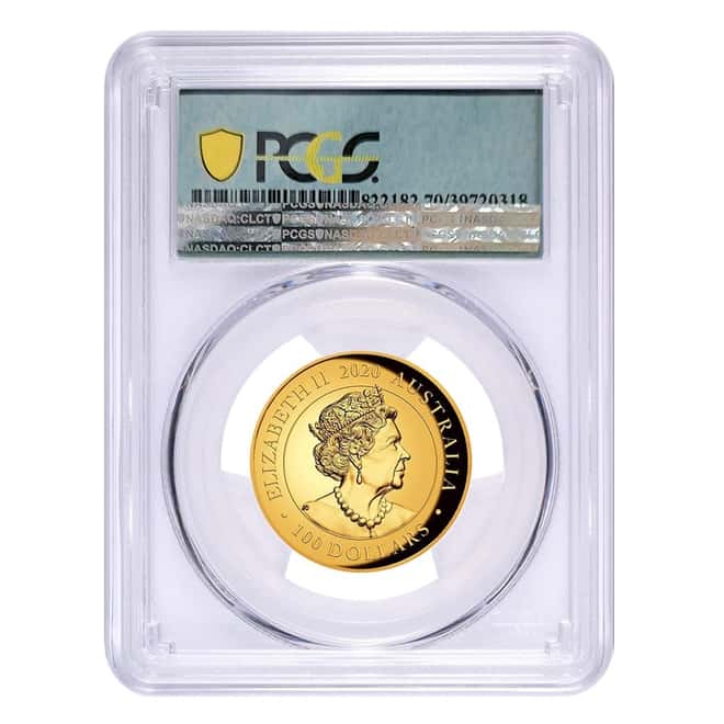 2020 1 oz Gold Australian Swan Perth Mint High Relief PCGS PF 70 DCAM FS
