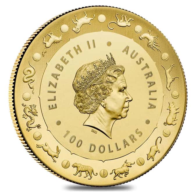 2020 1 oz Gold Lunar Year of the Rat Coin .9999 Fine BU - Royal Australian Mint