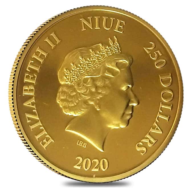 2020 1 oz Niue Roaring Lion Truth Series $250 Proof Gold Coin (w/Box & COA)