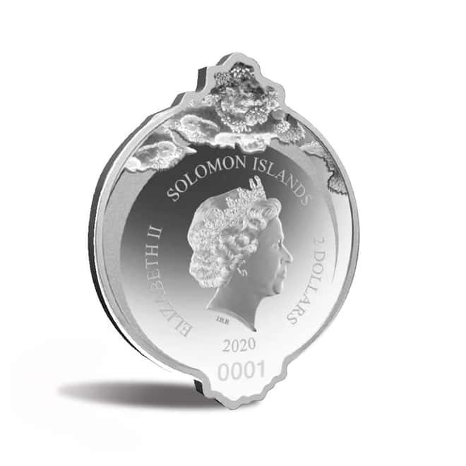 2020 1 oz Colorized Silver Giant Seahorse Solomon Islands $2 Coin .9999 Fine (w/Box & COA)