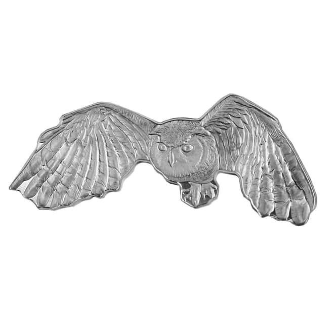 2020 1 oz Silver Great Horned Owl Solomon Islands $2 Coin .9999 Fine (w/Box & COA) 