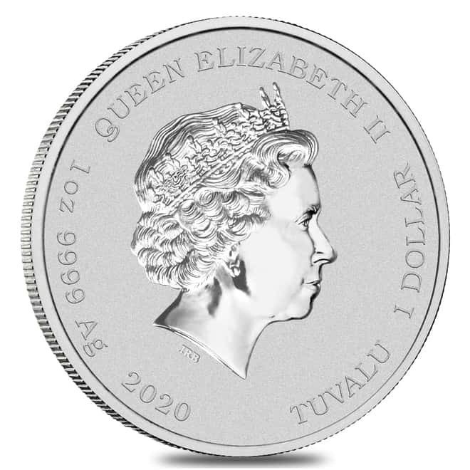 2020 1 oz Tuvalu Bart Simpson Silver Coin .9999 Fine Silver BU In Cap