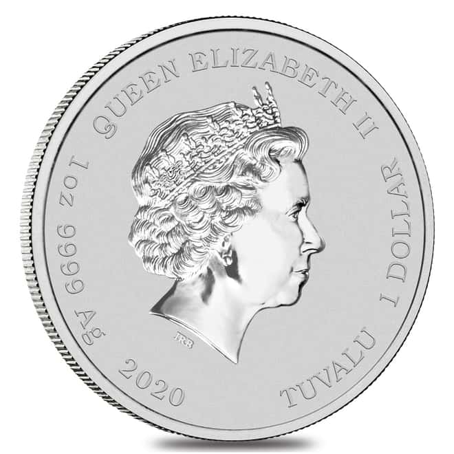 2020 1 oz Tuvalu Krusty The Clown Silver Coin .9999 Fine Silver BU In Cap