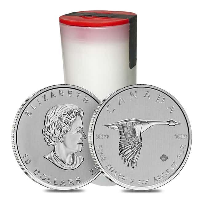 2020 2 oz Canada Goose Silver Coin .9999 Fine BU