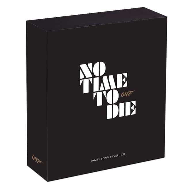 2020 5 gram Silver Foil James Bond 007 No Time To Die Movie Poster Perth Mint