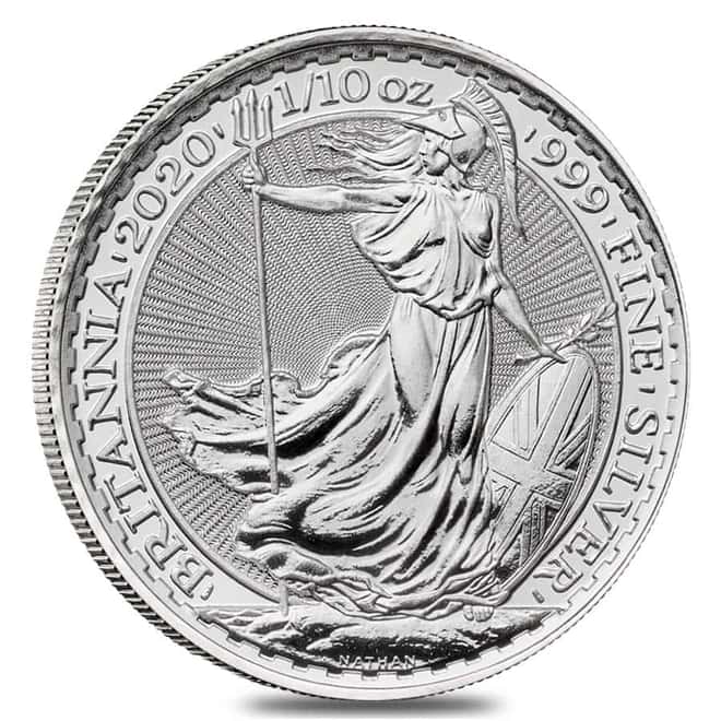 2020 Great Britain 1/10 oz Silver Britannia 16-Coin Tube .999 Fine BU