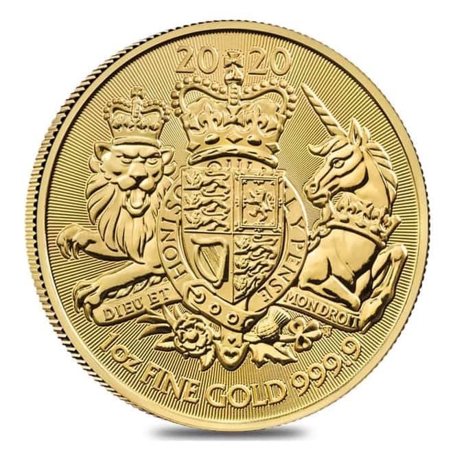 2020 Great Britain 1 oz Gold Royal Arms Coin .9999 Fine BU