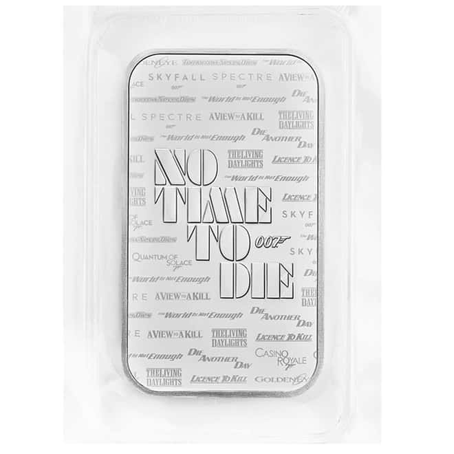 2020 Great Britain 1 oz James Bond 007 Silver Bar .9999 Fine (Sealed)
