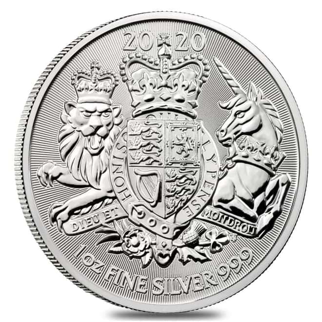 2020 Great Britain 1 oz Silver Royal Arms Coin .999 Fine BU 