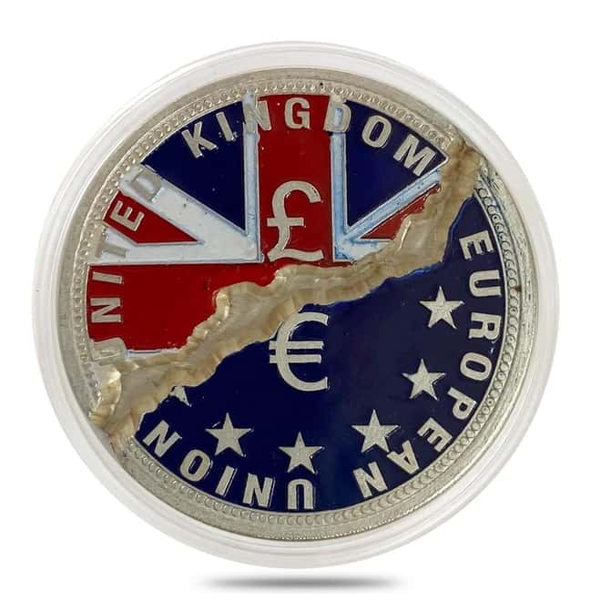 2020 Liberia 1 oz Silver Break-it Brexit $10 Coin .999 Fine (w/Box & COA)