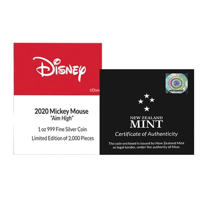 2020 Niue 1 oz Colorized Silver Disney Mickey Mouse Sports - Basketball Coin (w/Box & COA)