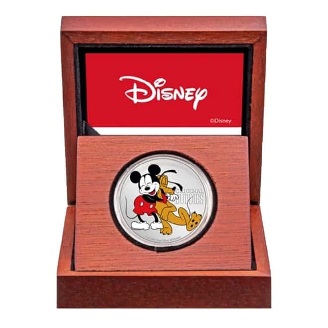 2020 Niue 1 oz Colorized Silver Pluto 90th Anniv Disney Coin (w/Box & COA)