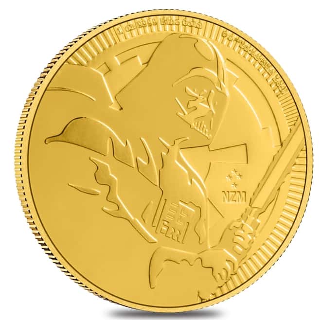 2020 Niue 1 oz Gold Star Wars Darth Vader Coin BU In Cap