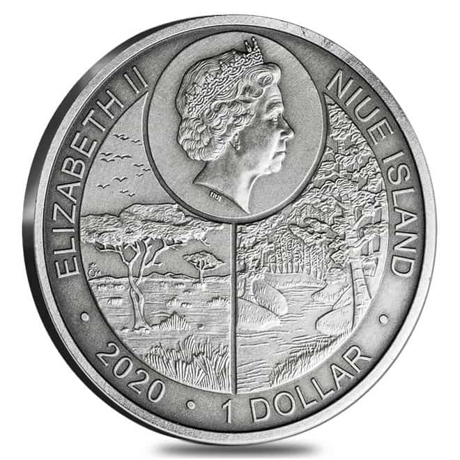 2020 Niue 1 oz Silver Sloth - Animal Champions Coin (w/Box & COA)
