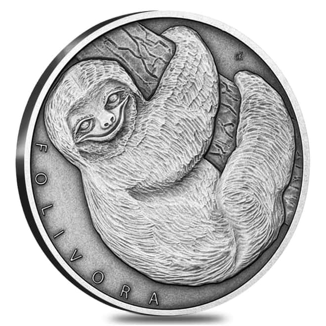2020 Niue 1 oz Silver Sloth - Animal Champions Coin (w/Box & COA)
