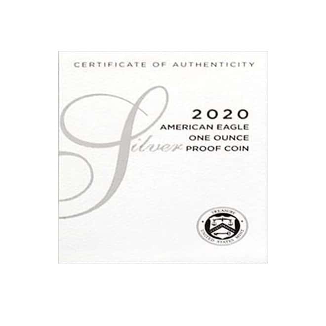 2020-S 1 oz Proof Silver American Eagle (w/Box & COA)