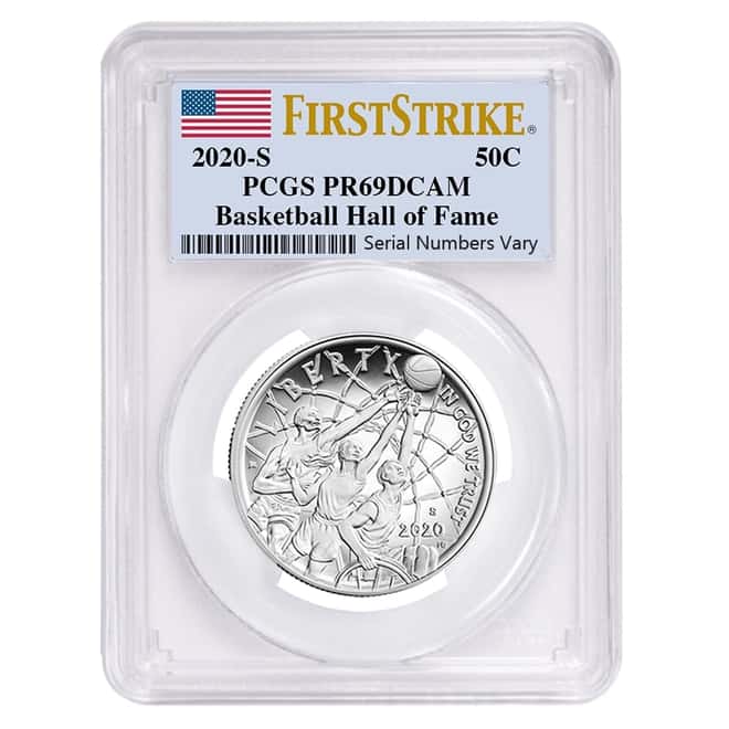 2020 S Basketball Hall of Fame Proof Clad Half Dollar PCGS PF 69 FS