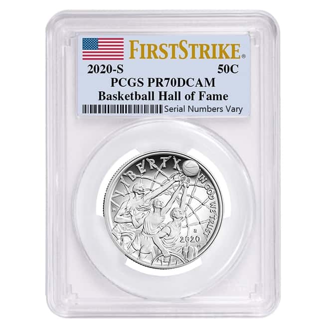 2020 S Basketball Hall of Fame Proof Clad Half Dollar PCGS PF 70 FS