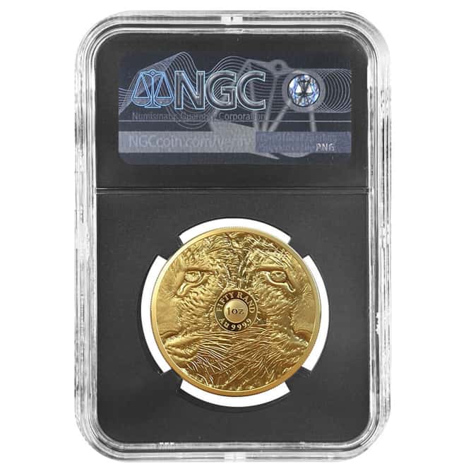 2020 South Africa 1 oz Proof Gold Big 5 Spotted Leopard NGC PF 70 FD Tumi Tsehlo (w/Box)