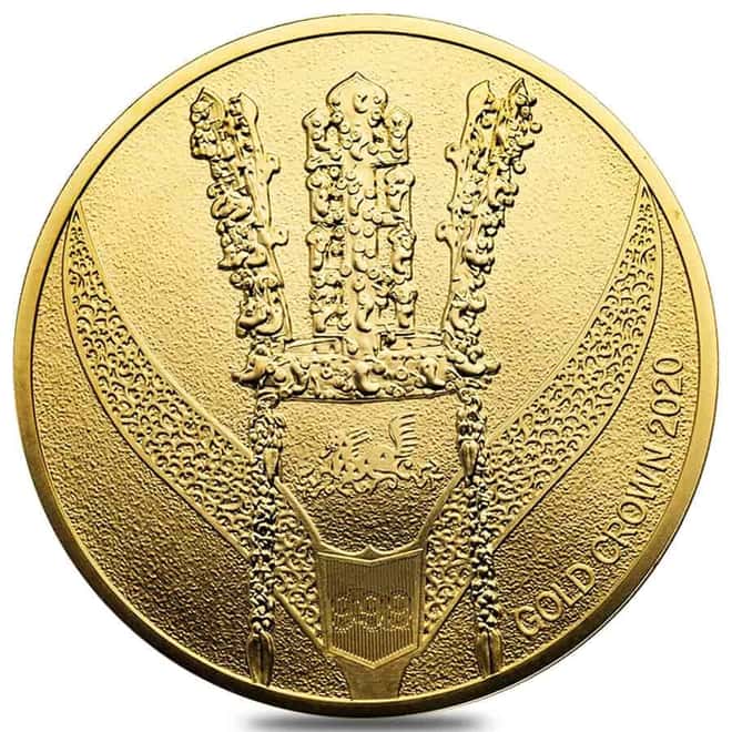 2020 South Korea 1 oz Gold Crown Medal BU