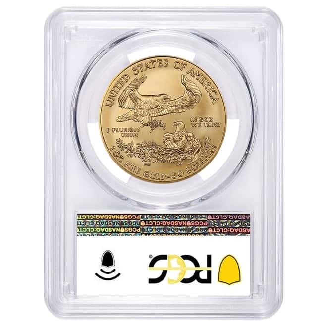 2020-W 1 oz $50 Burnished Gold American Eagle PCGS SP 70