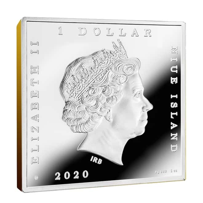 2020 Niue 1 oz Colorized Silver The Starry Night Vincent van Gogh Coin (w/Box & COA)