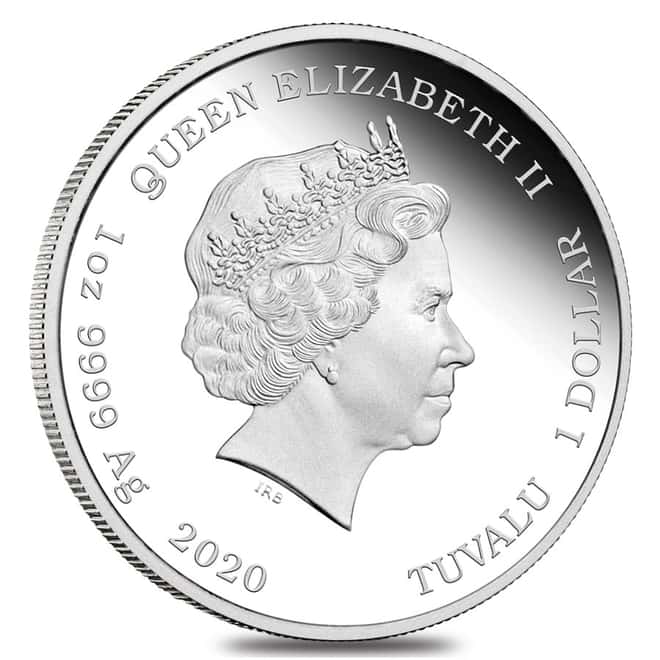 2020 Tuvalu 1 oz James Bond 007 No Time To Die Proof Silver Coin .9999 Fine (w/Box & COA)