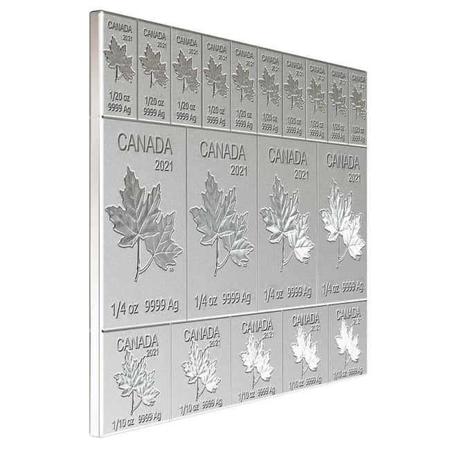 2 oz Royal Canadian Mint Mapleflex™ Silver Bar .9999 Fine (Random Year)