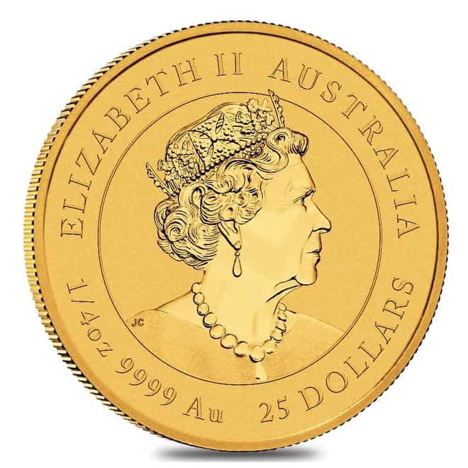 2021 1/4 oz Gold Lunar Year of The Ox BU Australia Perth Mint In Cap