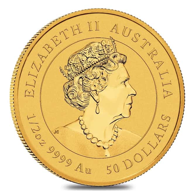 2021 1/2 oz Gold Lunar Year of The Ox BU Australia Perth Mint In Cap