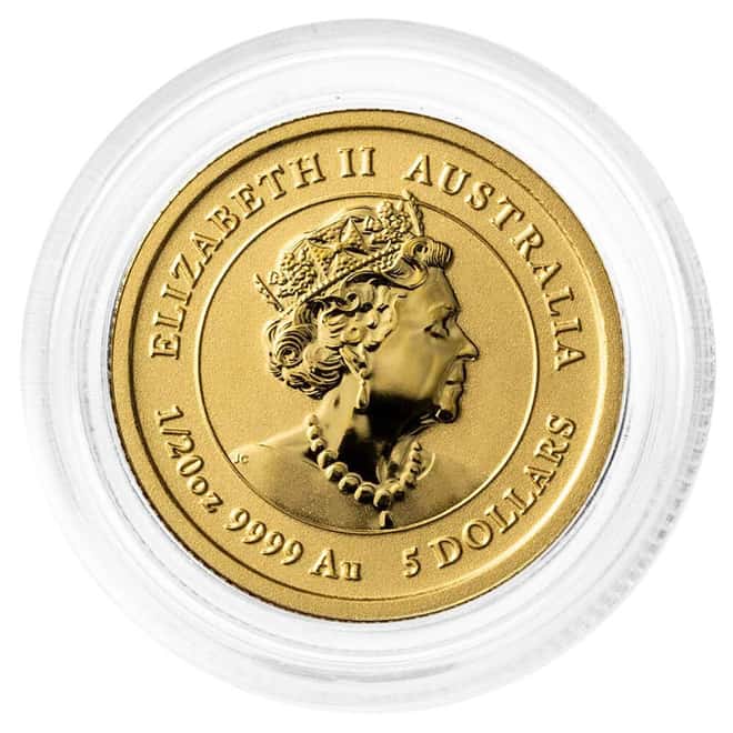 2021 1/20 oz Colorized Gold Lunar Ox BU Perth Mint
