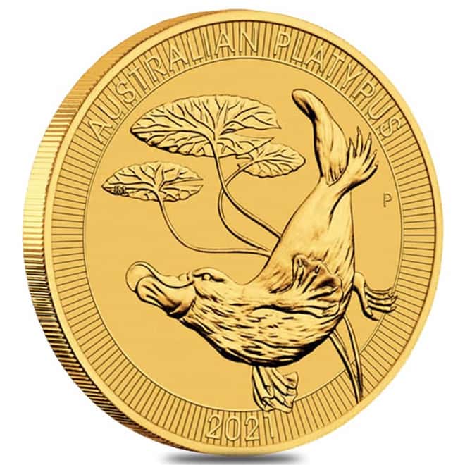 2021 1/4 oz Gold Australian Platypus Perth Mint BU