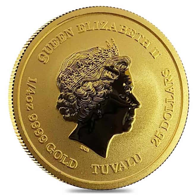 2021 1/4 oz Tuvalu American Bald Eagle Gold Coin .9999 Fine BU