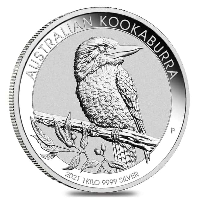 2021 1 Kilo Silver Australian Kookaburra Perth Mint .9999 Fine BU In Cap