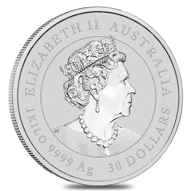 2021 1 Kilo Silver Lunar Year of The Ox BU Australian Perth Mint In Cap