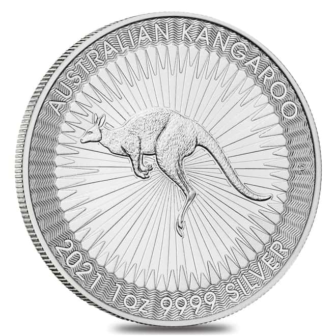 2021 1 oz Australian Silver Kangaroo Perth Mint Coin .9999 Fine BU