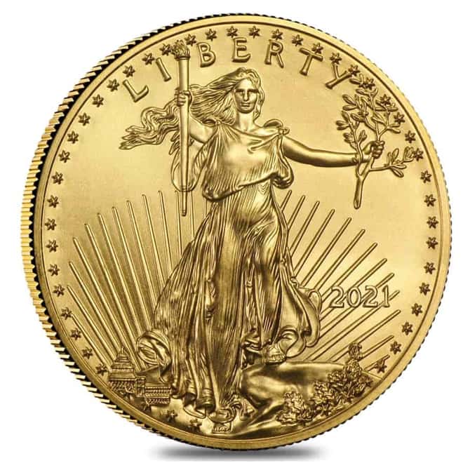 2021 1 oz Gold American Eagle $50 Coin BU