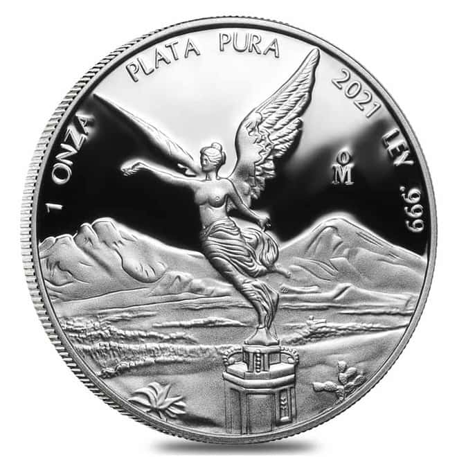 2021 1 oz Mexican Silver Libertad Coin .999 Fine Proof (In Cap)